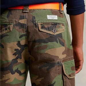 NWT Men’s Polo by Ralph Lauren Green and Brown Camouflage Cargo Shorts Size 40